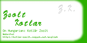 zsolt kotlar business card